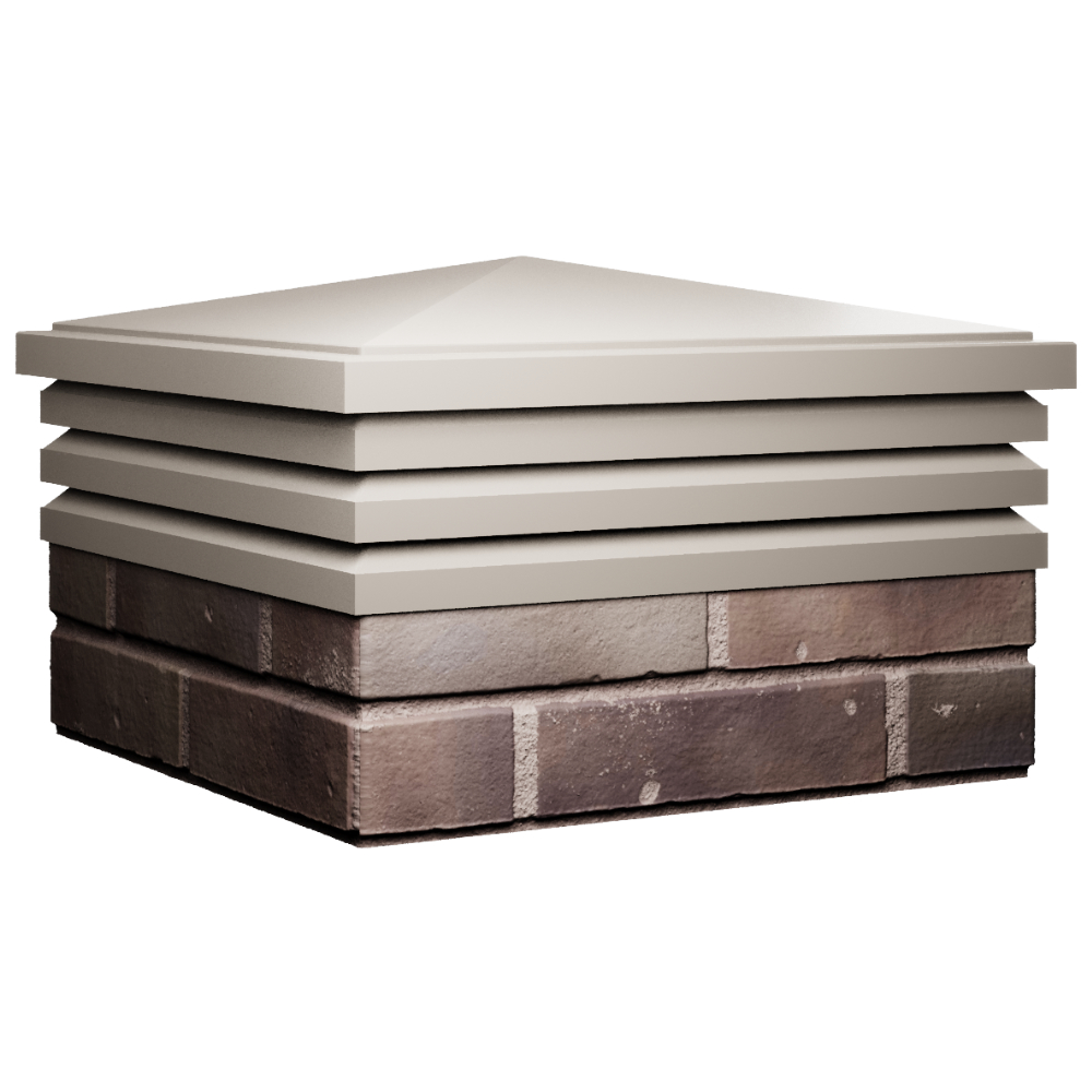 Колпак Zking Бона ХайТек Бежевый на столб 2х2 кирпича (513х513мм) в Тихорецке фото