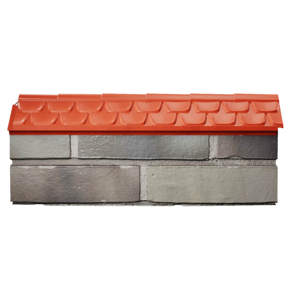 Парапет Zking Эльбрус Красный с посадкой на 0.5 кирпича (130мм) в Тихорецке фото