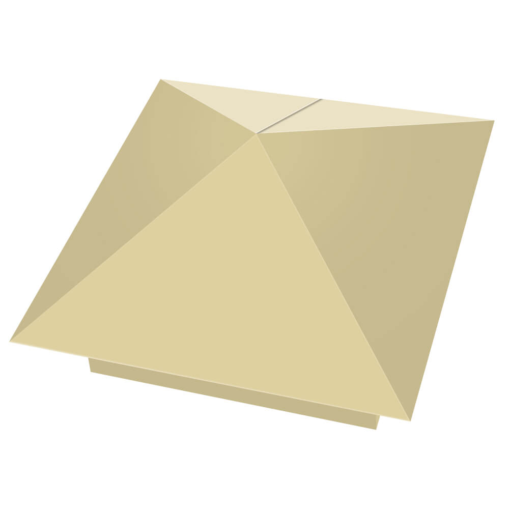 Колпак металлический 400х400мм RAL1014 Бежевый заборный Тихорецк фото