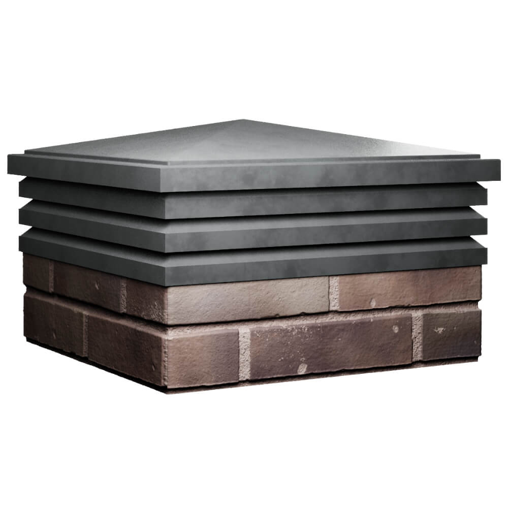 Колпак Zking Бона ХайТек Серый на столб 2х2 кирпича (513х513мм) в Тихорецке фото