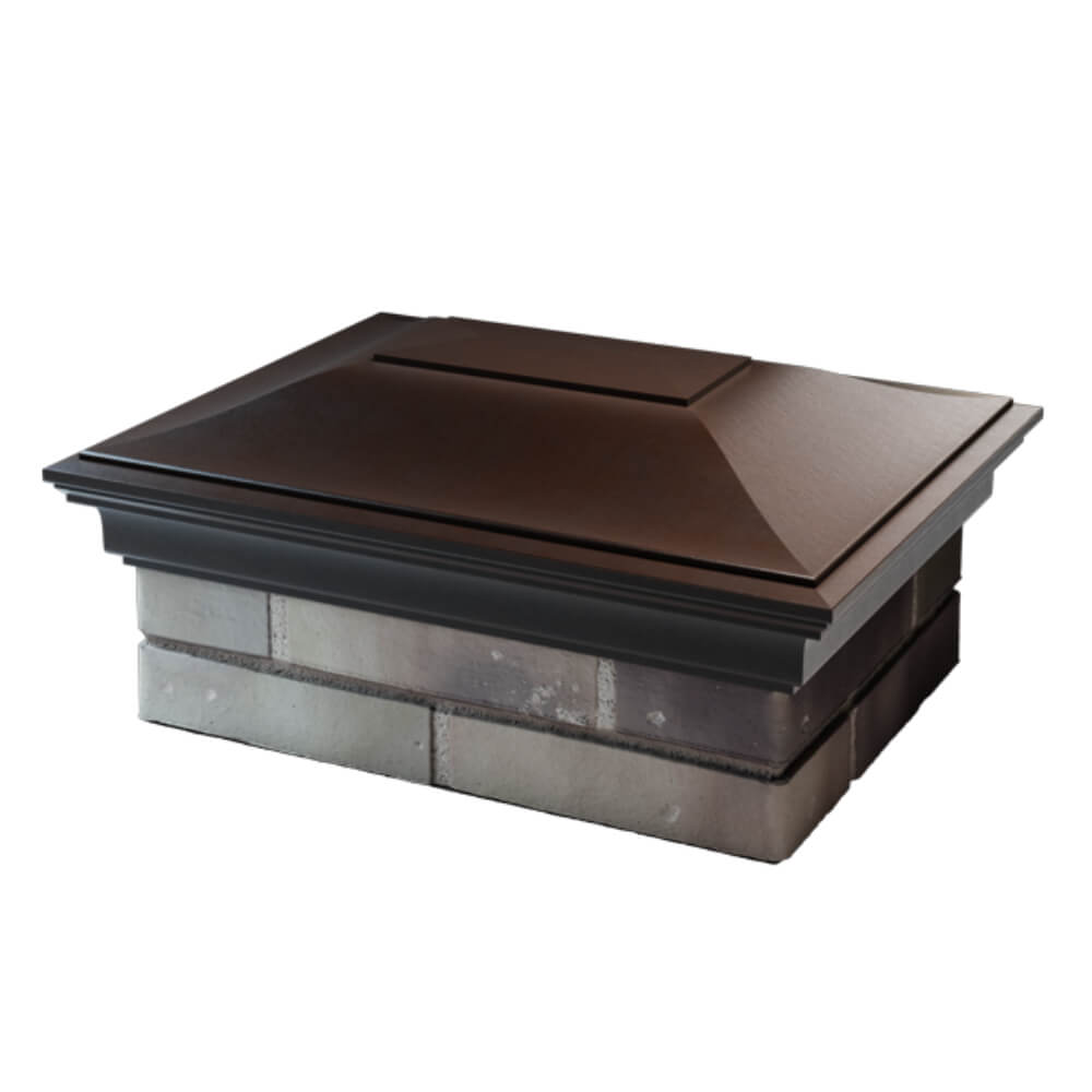 Колпак Zking Монблан Коричневый на столб 2х1.5 кирпича (515х385мм) в Тихорецке фото