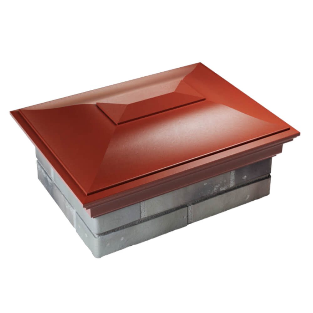 Колпак Zking Монблан Красный на столб 2х1.5 кирпича (515х385мм) Тихорецк фото