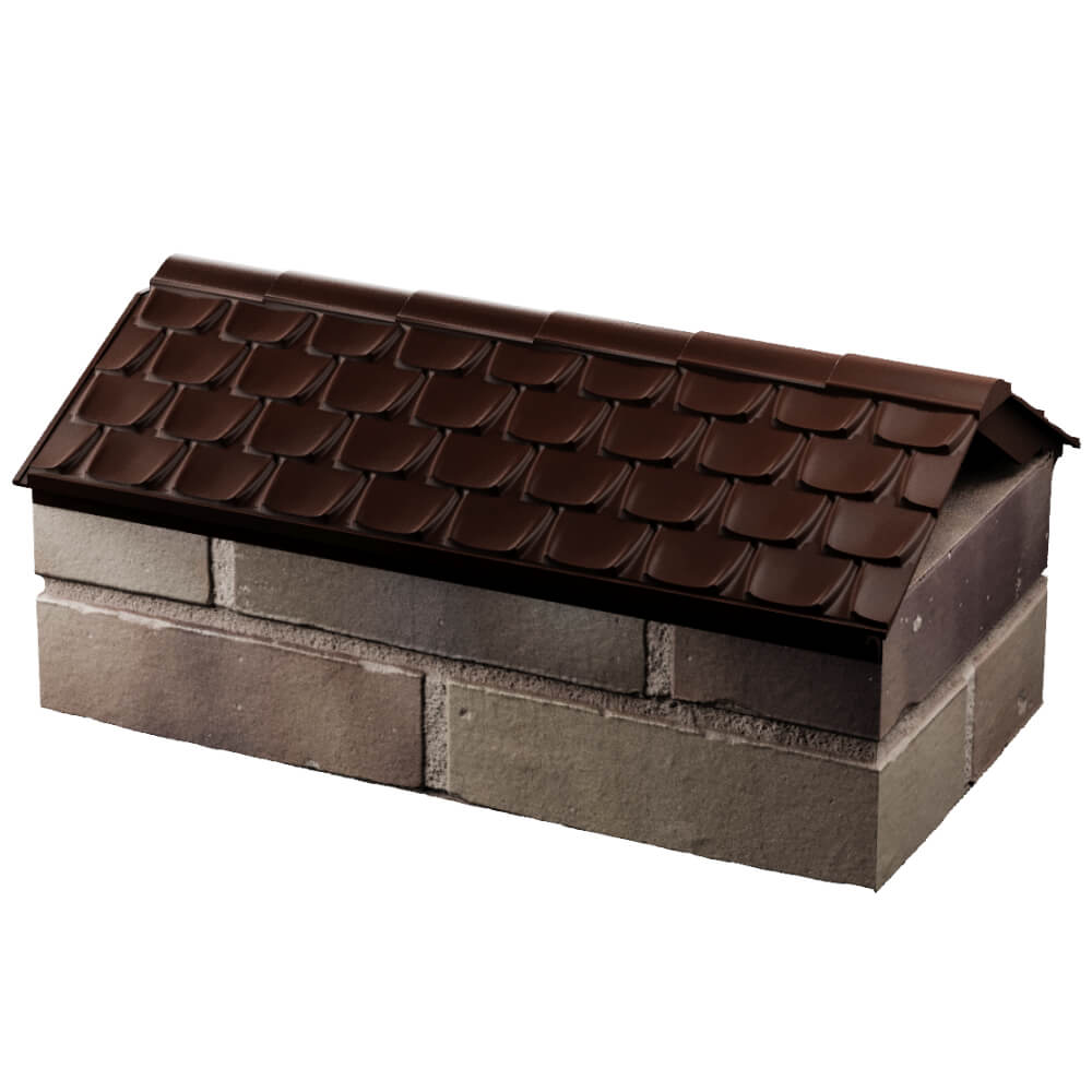 Парапет Zking Эльбрус Коричневый с посадкой на 1 кирпич (255мм) в Тихорецке фото