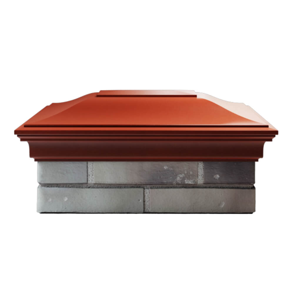 Колпак Zking Монблан Красный на столб 2х1.5 кирпича (515х385мм) в Тихорецке фото