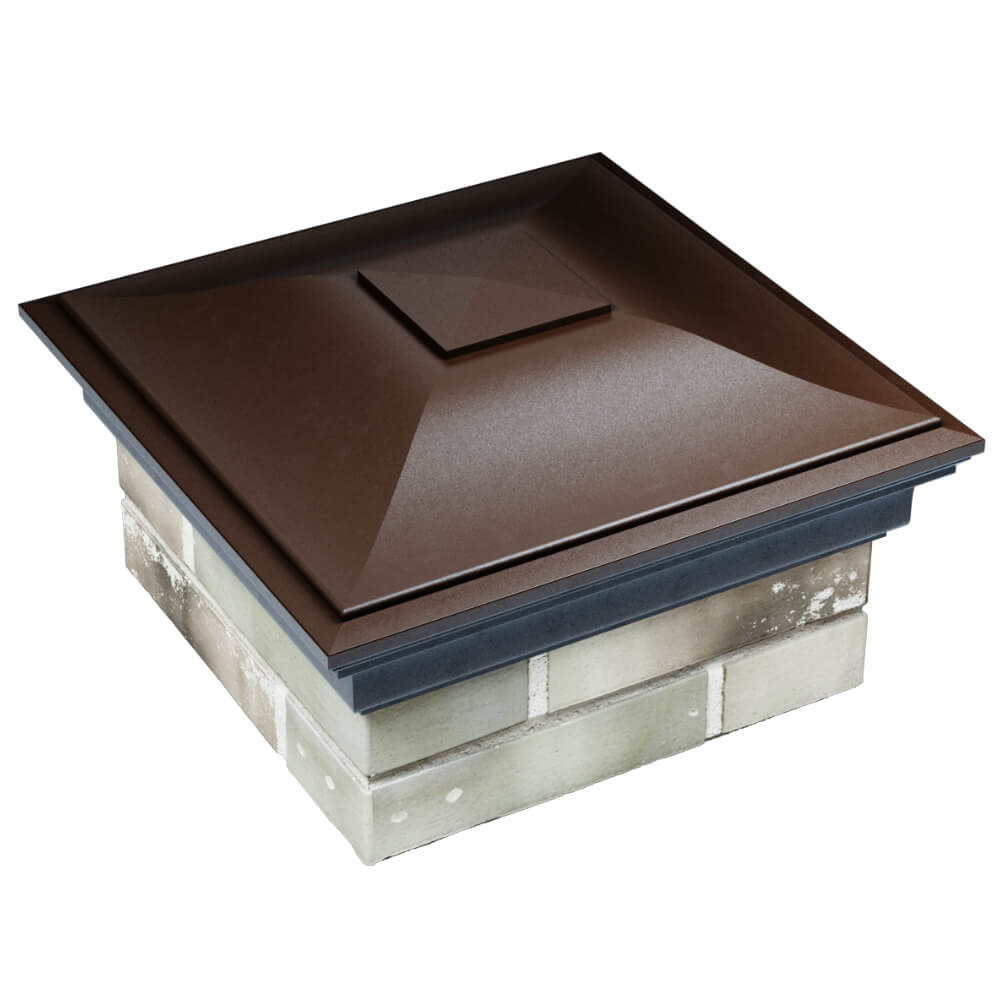 Колпак Zking Монблан Коричневый на столб 1.5х1.5 кирпича (385х385мм) в Тихорецке фото