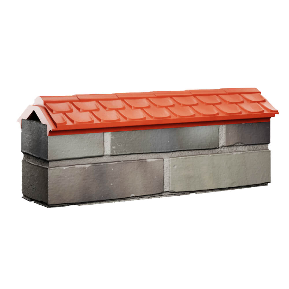 Парапет Zking Эльбрус Красный с посадкой на 0.5 кирпича (130мм) Тихорецк фото