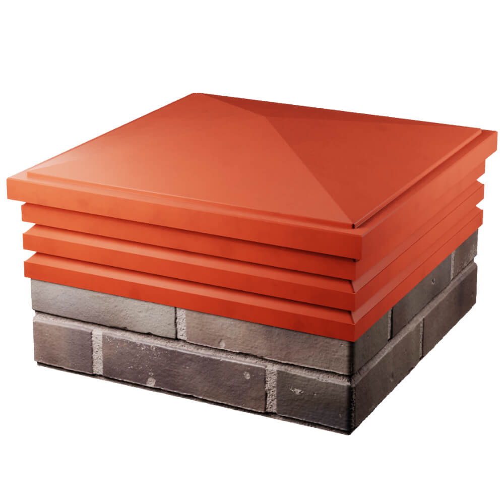 Колпак Zking Бона ХайТек Красный на столб 2х2 кирпича (513х513мм) в Тихорецке фото