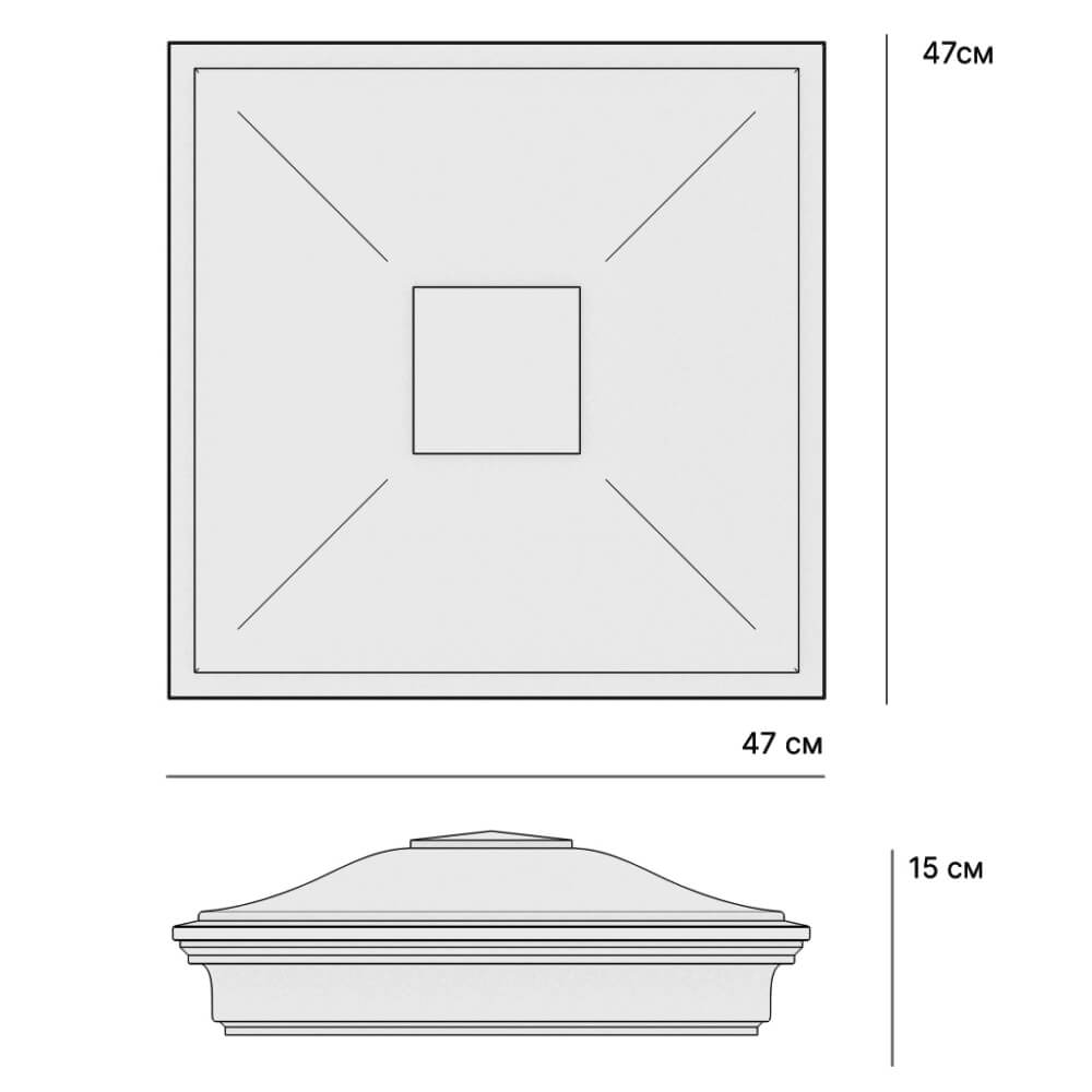 Колпак Zking Монблан Коричневый на столб 1.5х1.5 кирпича (385х385мм) в Тихорецке фото