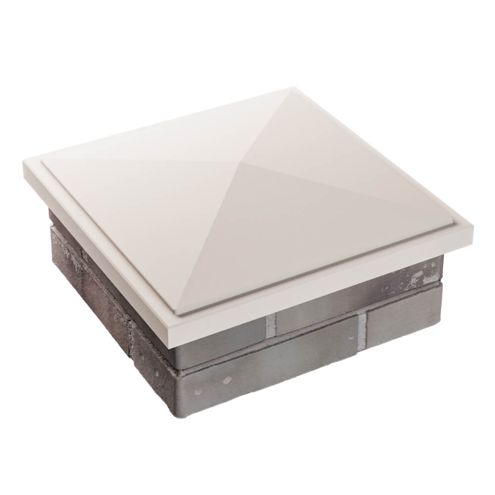 Колпак Zking БонаМоно Бежевый на столб 1.5х1.5 кирпича (385х385, 400х400мм) в Тихорецке фото