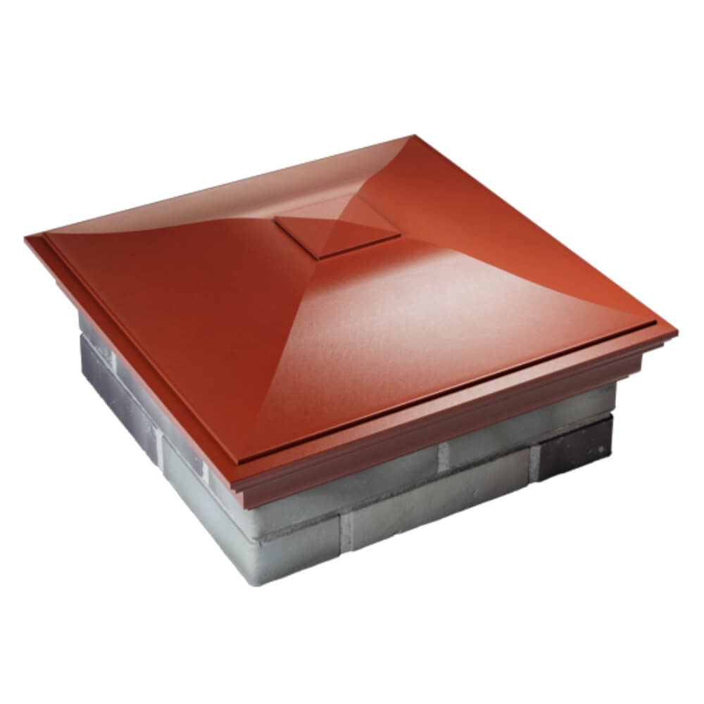 Колпак Zking Монблан Красный на столб 2х2 кирпича (515х515мм) Тихорецк фото