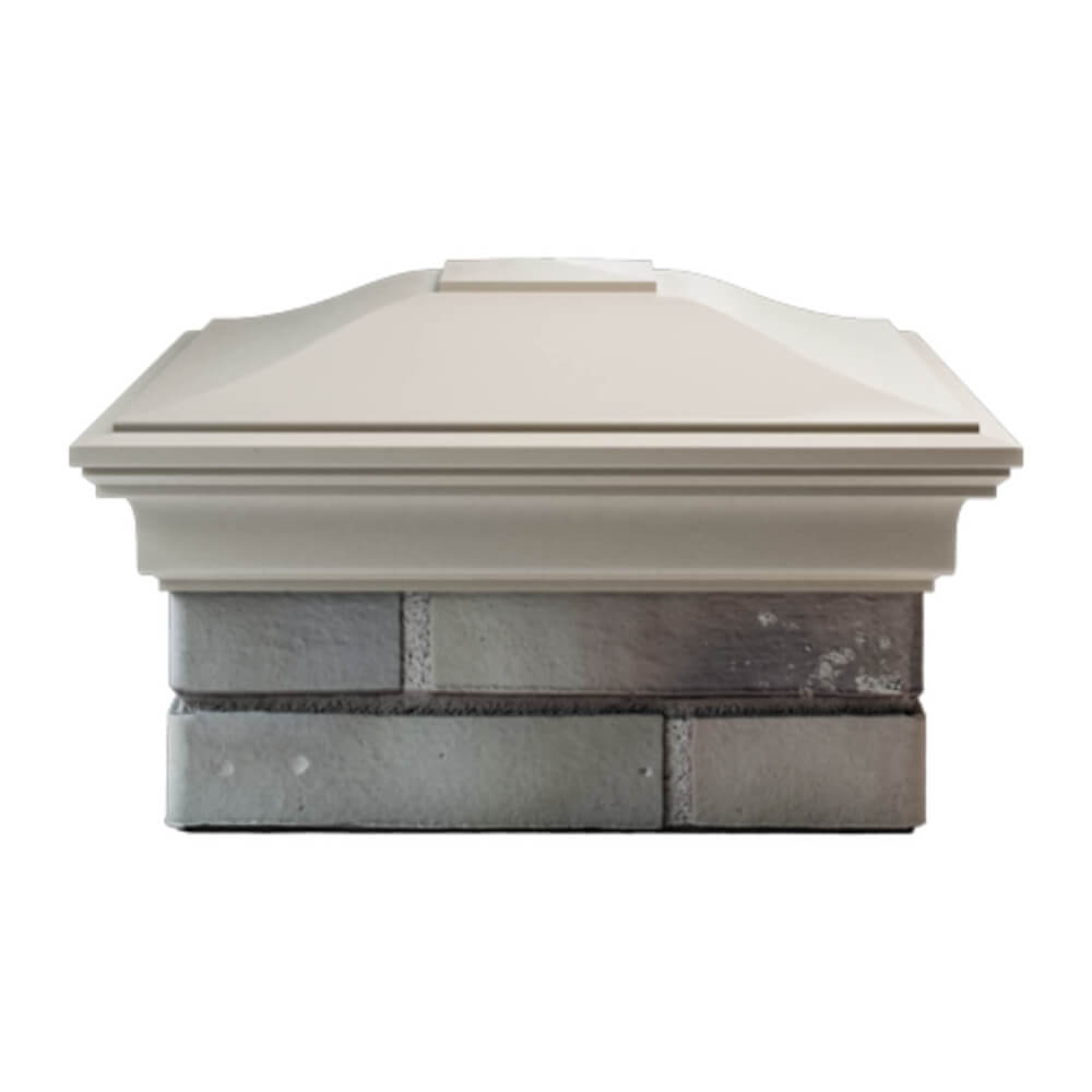 Колпак Zking Монблан Бежевый на столб 1.5х1.5 еврокирпича 0.7НФ (355х355мм) Тихорецк фото