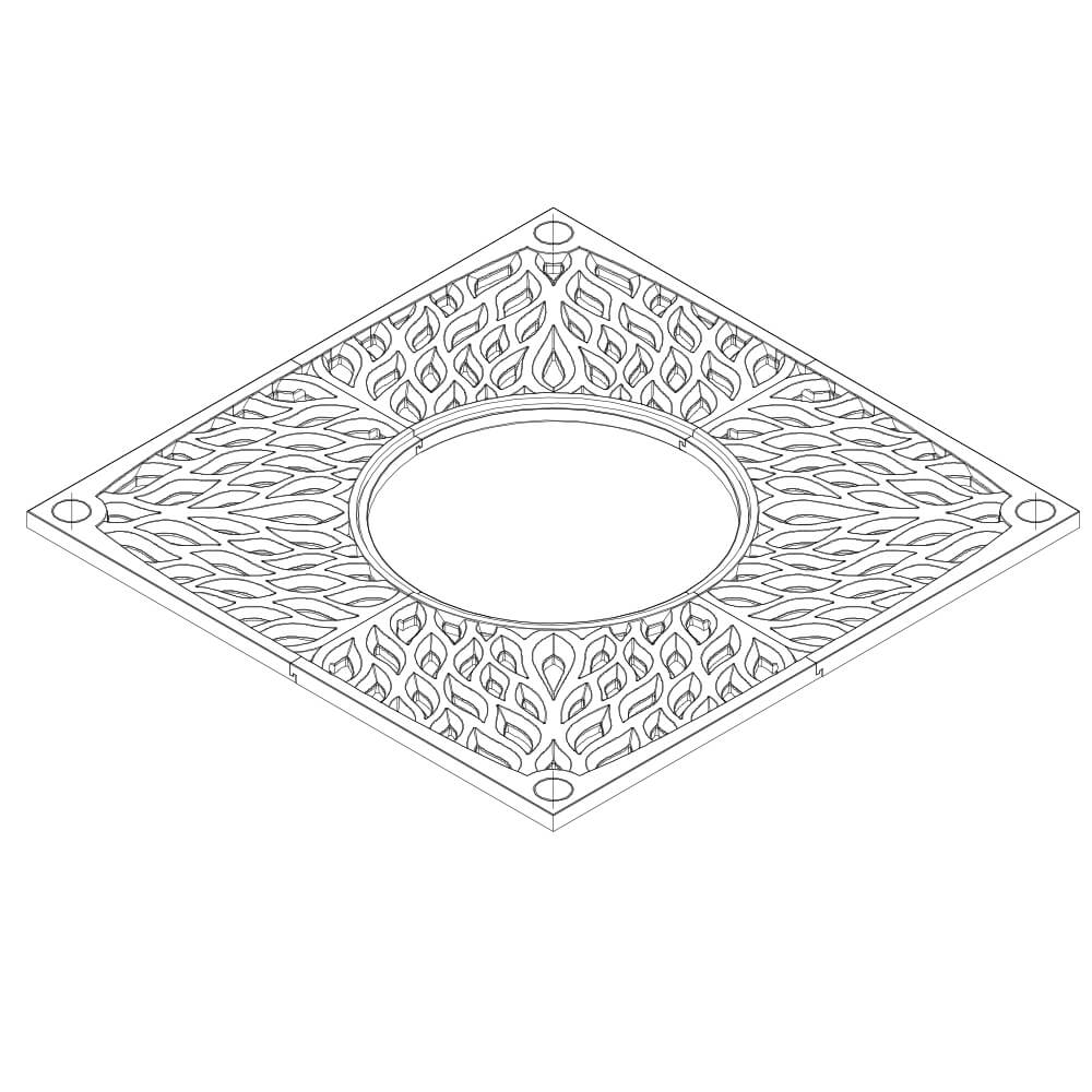 Приствольная решетка для дерева ZKING CRUST 2х2м Черная в Тихорецке фото