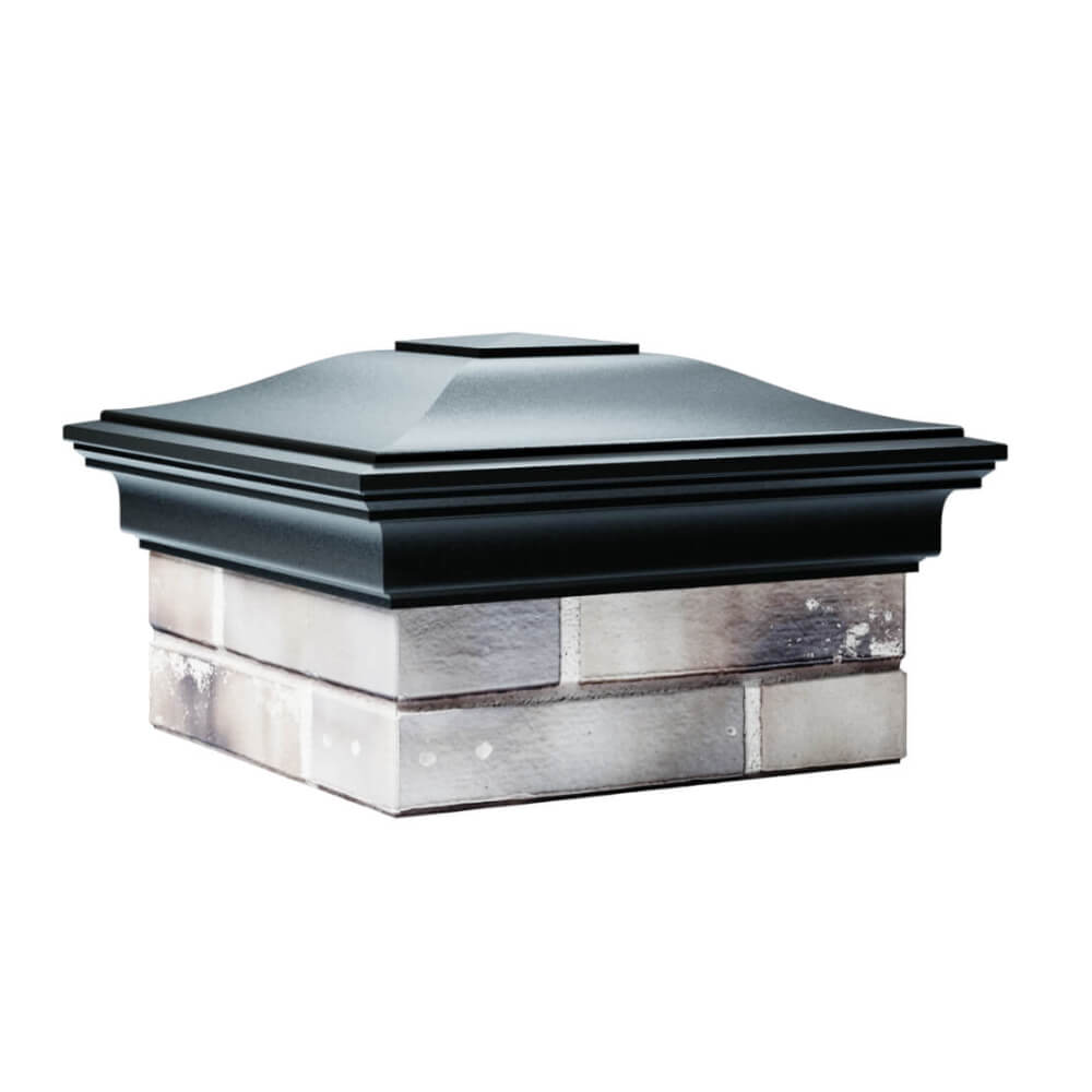 Колпак Zking Монблан Черный на столб 1.5х1.5 еврокирпича 0.7НФ (355х355мм) в Тихорецке фото