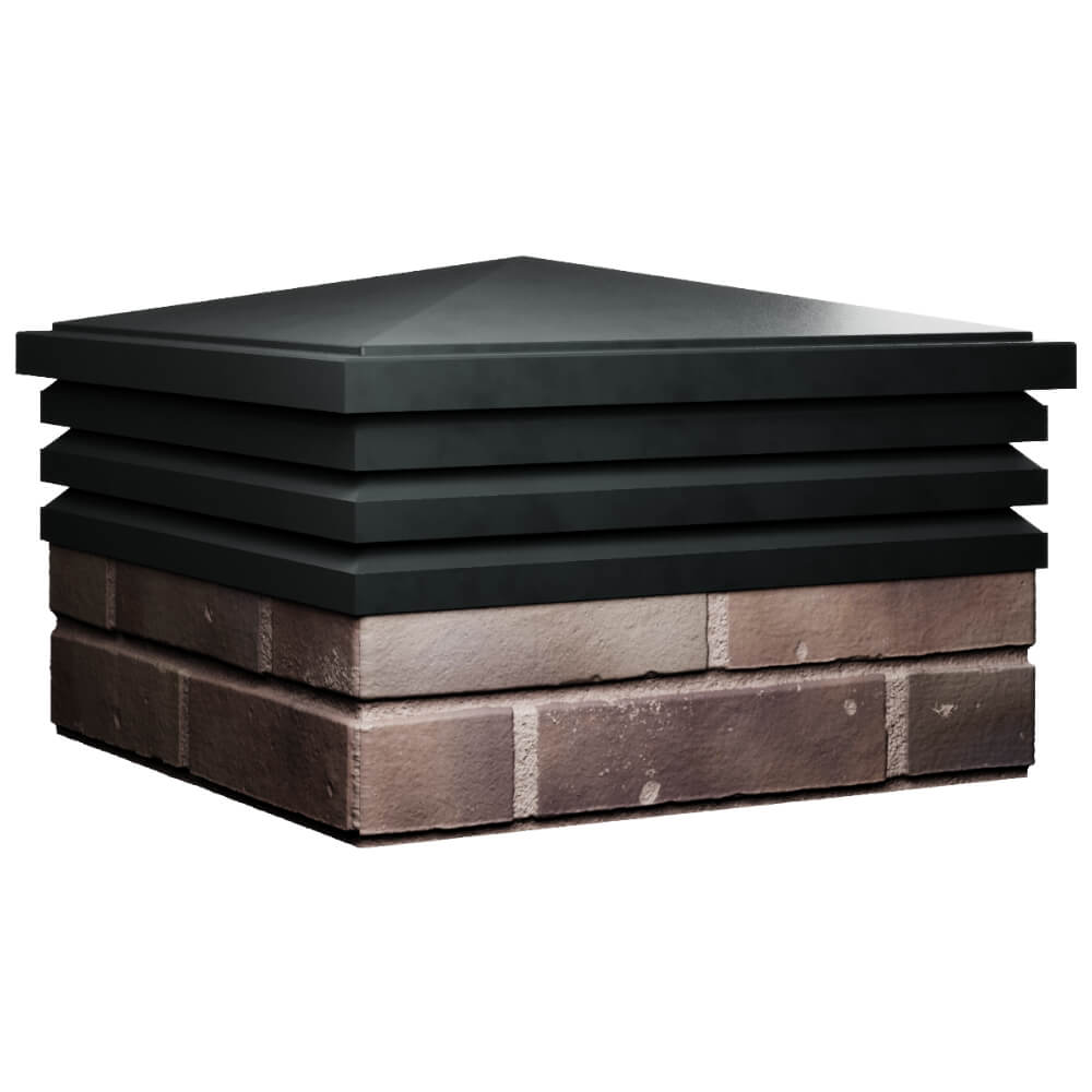 Колпак Zking Бона ХайТек Черный на столб 2х2 кирпича (513х513мм) в Тихорецке фото