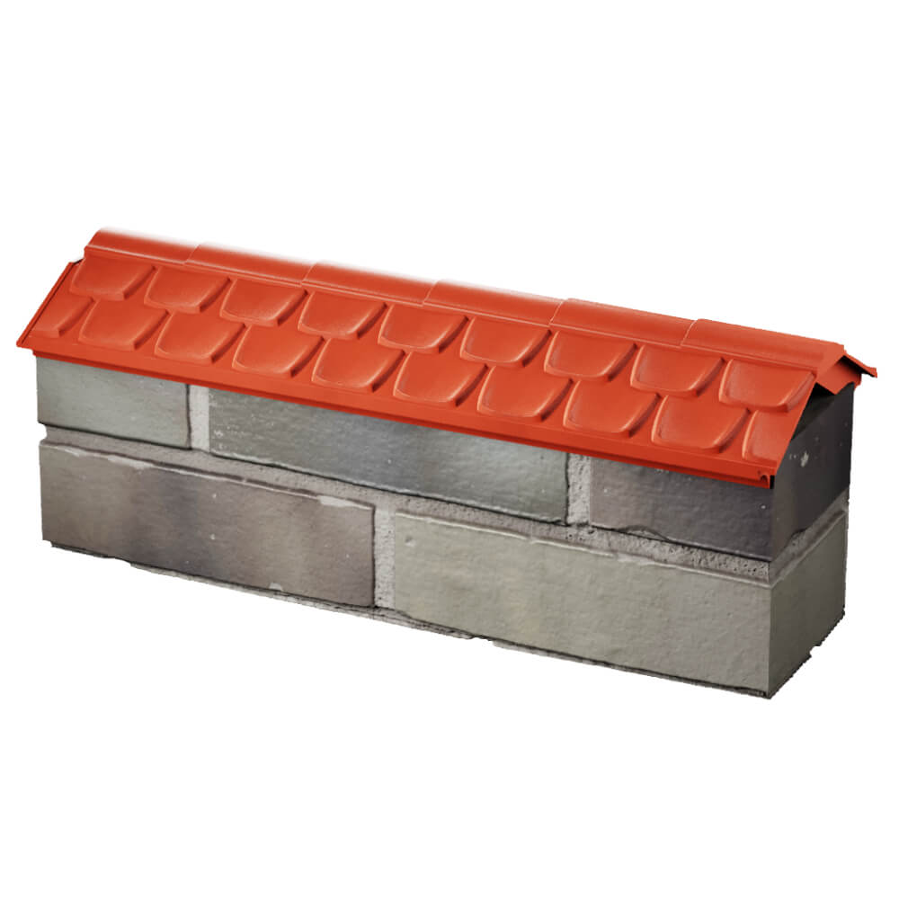 Парапет Zking Эльбрус Красный с посадкой на 0.5 кирпича (130мм) в Тихорецке фото