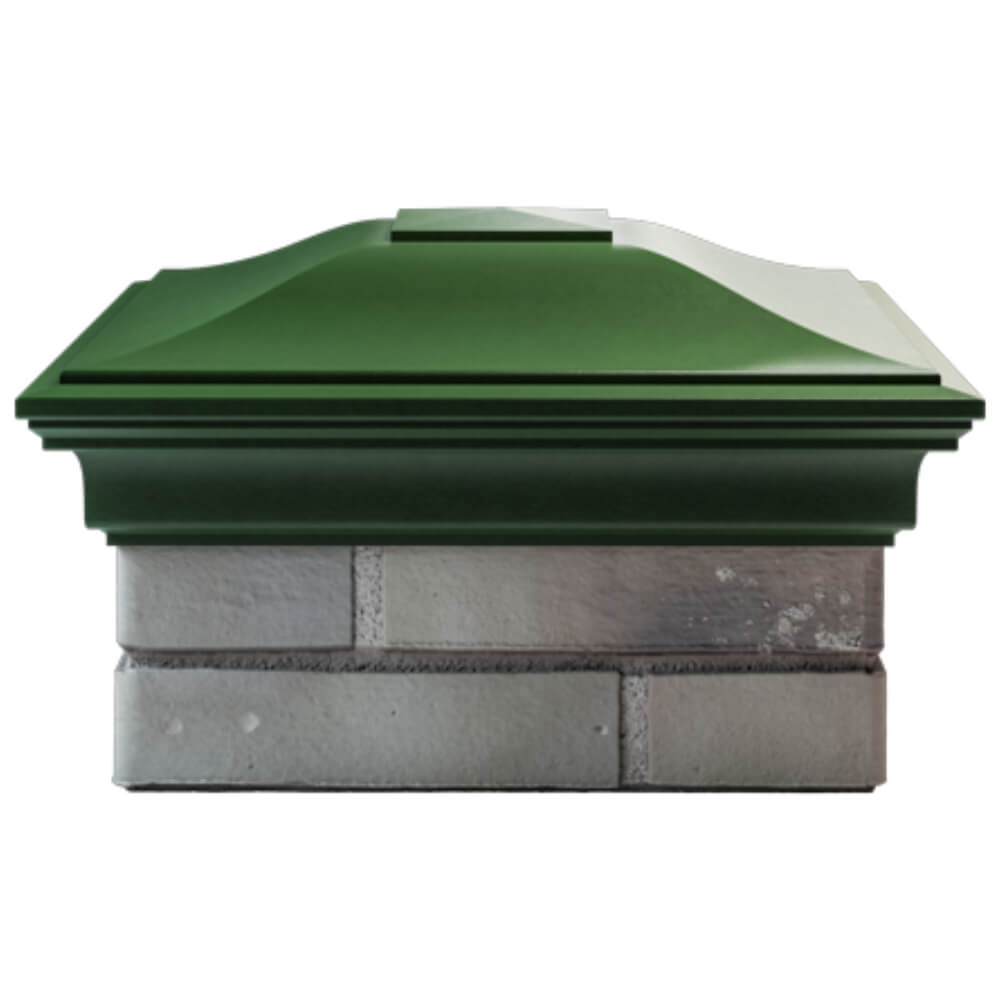 Колпак Zking Монблан Зеленый на столб 1.5х1.5 кирпича (385х385мм) Тихорецк фото