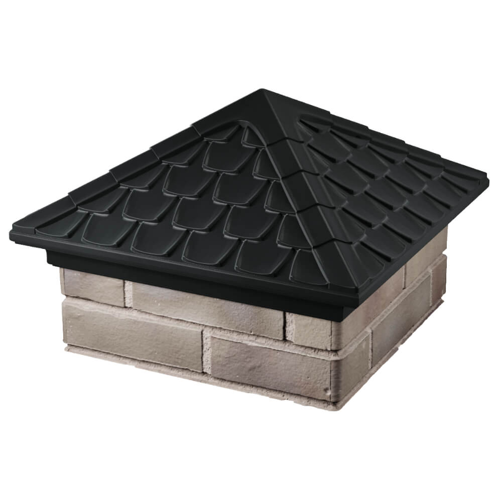 Колпак Zking Эльбрус Черный на столб 1.5х1.5 кирпича (385х385мм) в Тихорецке фото