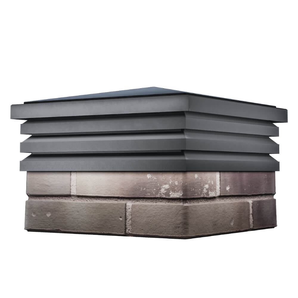 Колпак Zking Бона ХайТек Серый на столб 1.5х1.5 кирпича (385х385мм) в Тихорецке фото