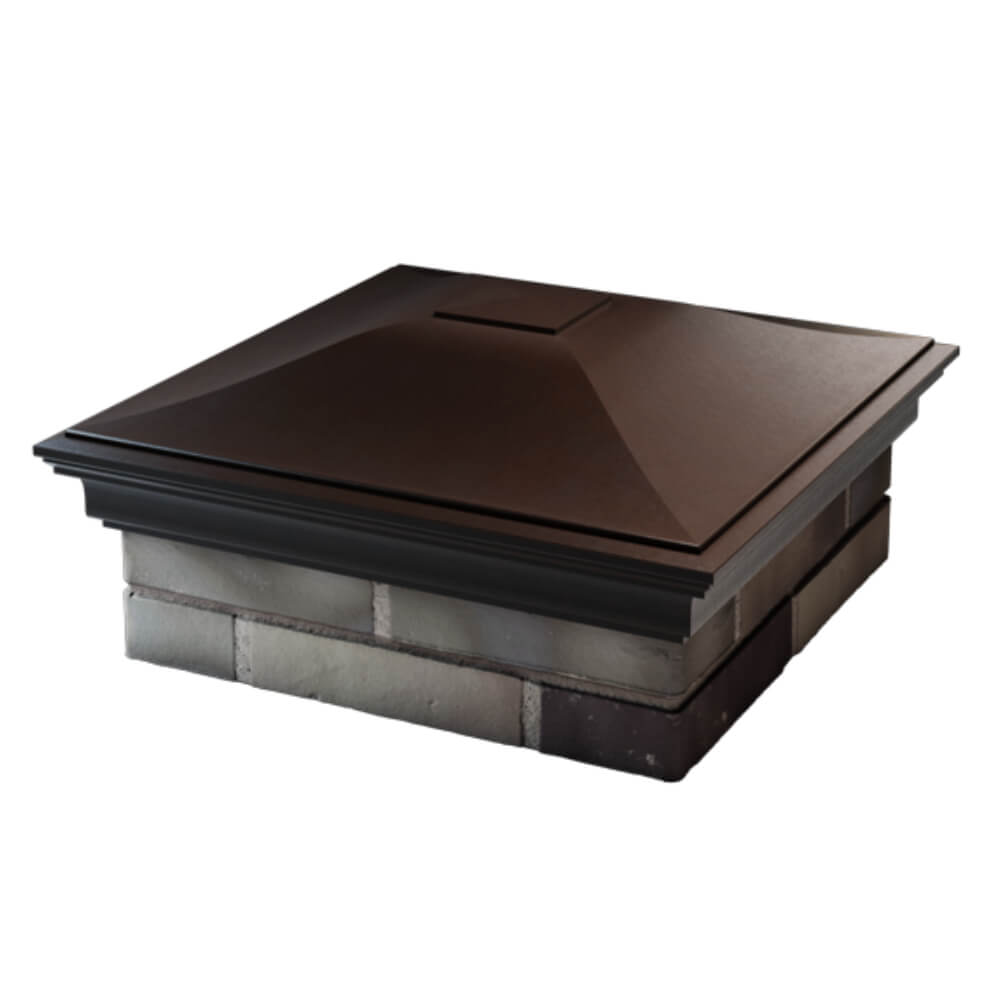 Колпак Zking Монблан Коричневый на столб 2х2 кирпича (515х515мм) в Тихорецке фото