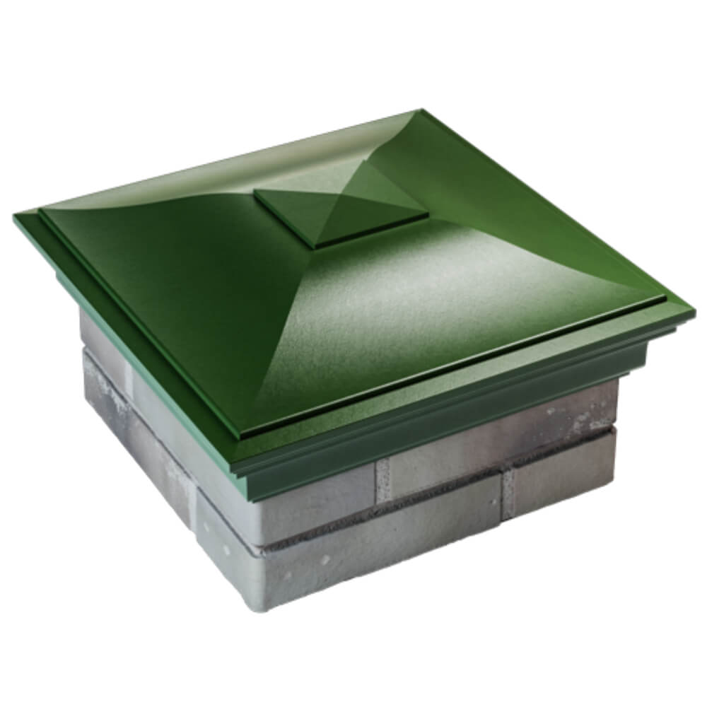 Колпак Zking Монблан Зеленый на столб 1.5х1.5 кирпича (385х385мм) в Тихорецке фото