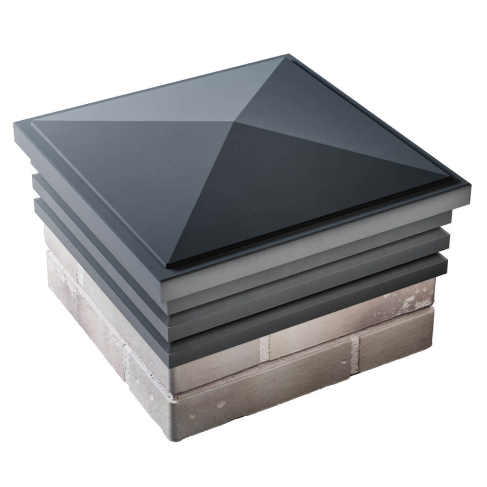 Колпак Zking Бона ХайТек Серый на столб 1.5х1.5 кирпича (385х385мм) в Тихорецке фото