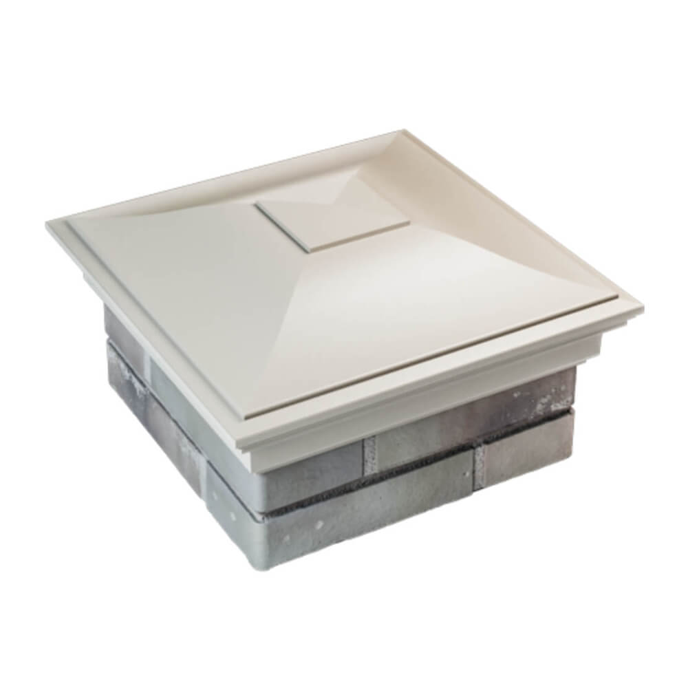 Колпак Zking Монблан Бежевый на столб 1.5х1.5 еврокирпича 0.7НФ (355х355мм) в Тихорецке фото