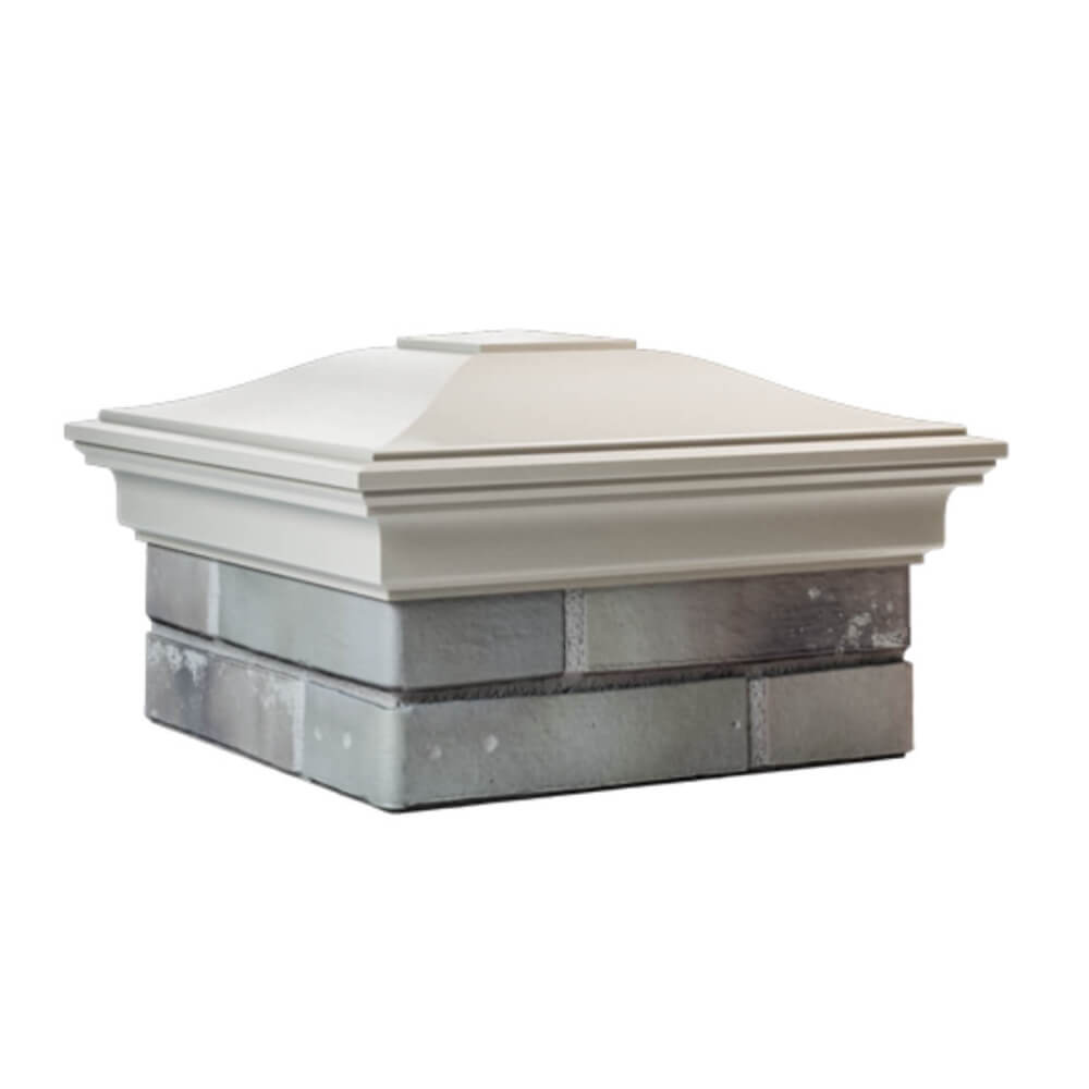 Колпак Zking Монблан Бежевый на столб 1.5х1.5 еврокирпича 0.7НФ (355х355мм) в Тихорецке фото