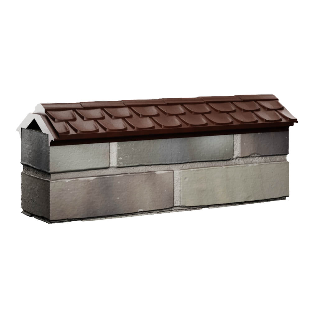 Парапет Zking Эльбрус Коричневый с посадкой на 0.5 кирпича (130мм) Тихорецк фото