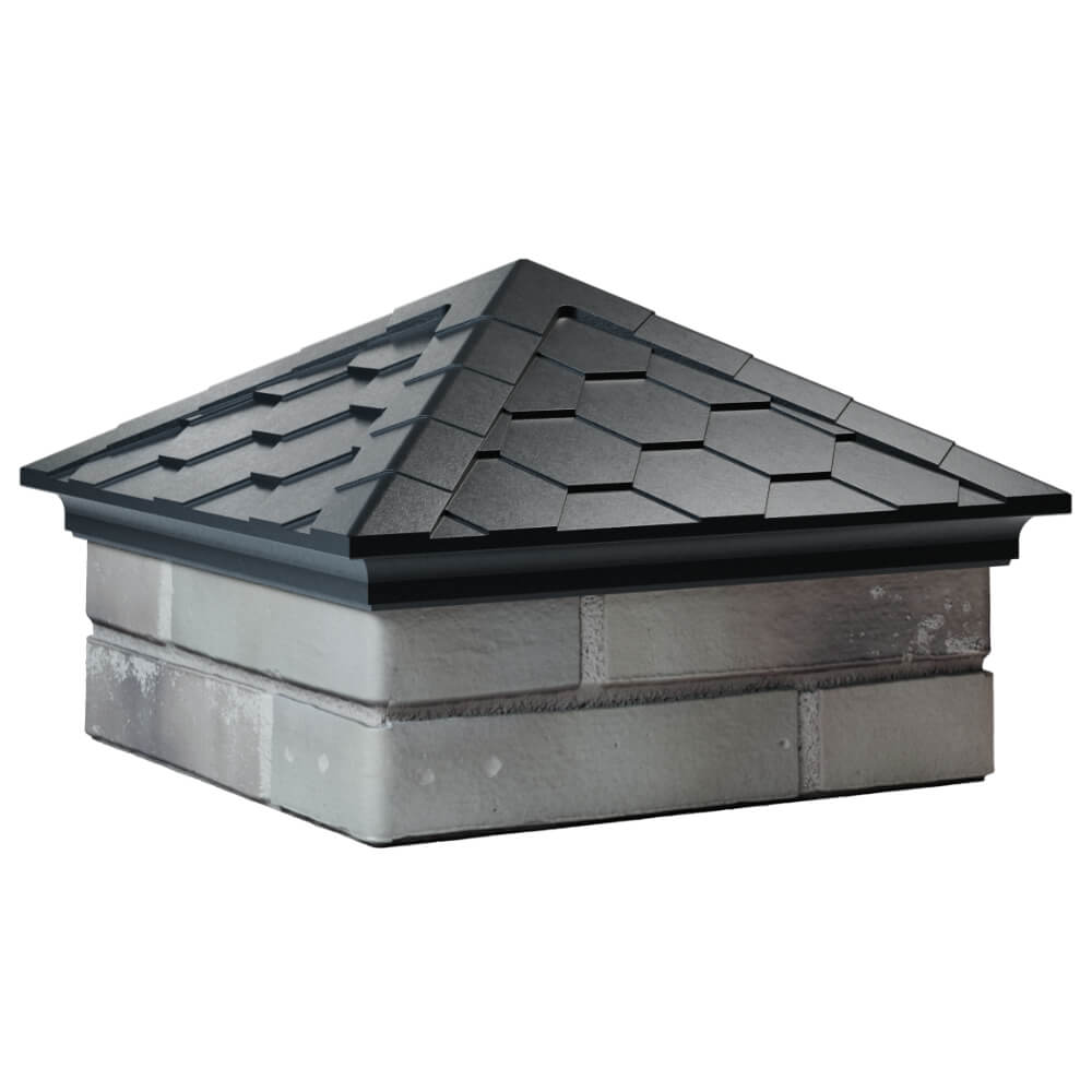 Колпак Zking Эверест Черный на столб 1.5х1.5 кирпича (390х390мм) в Тихорецке фото