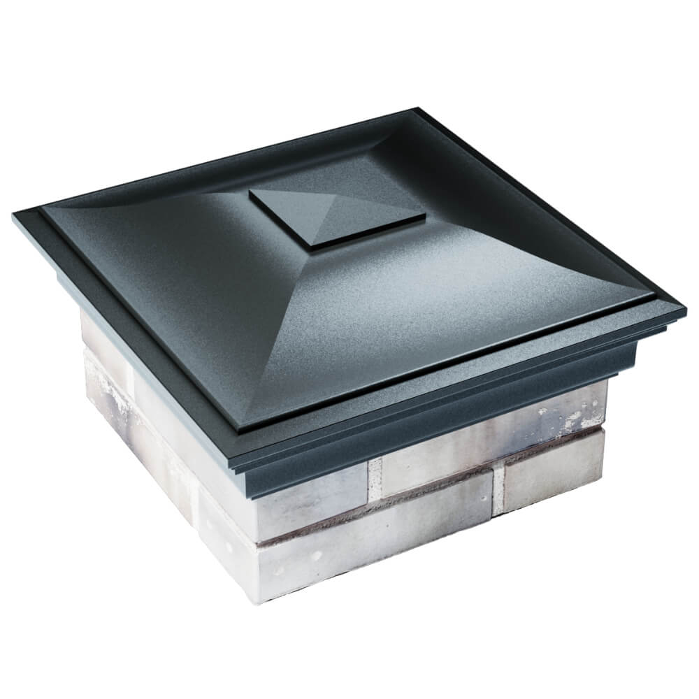 Колпак Zking Монблан Черный на столб 1.5х1.5 кирпича (385х385мм) в Тихорецке фото