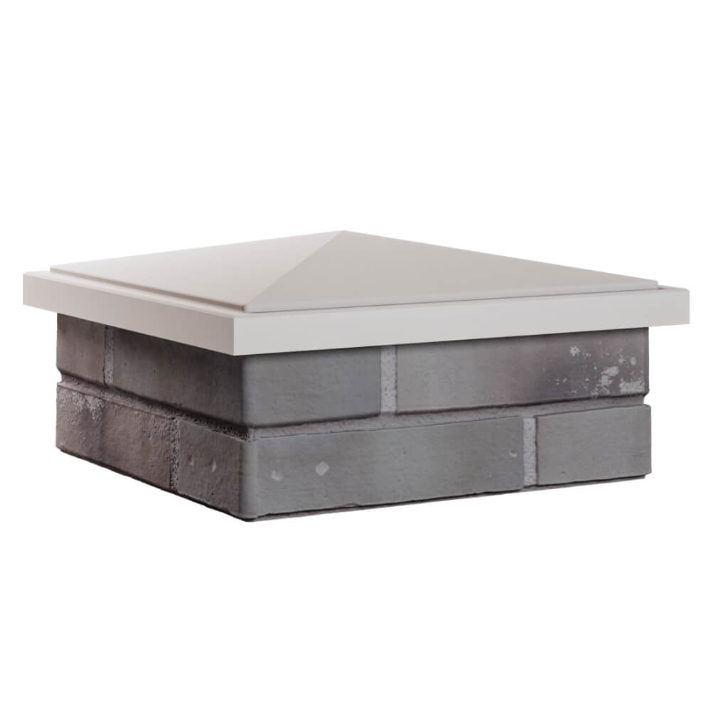 Колпак Zking БонаМоно Бежевый на столб 1.5х1.5 кирпича (385х385, 400х400мм) в Тихорецке фото