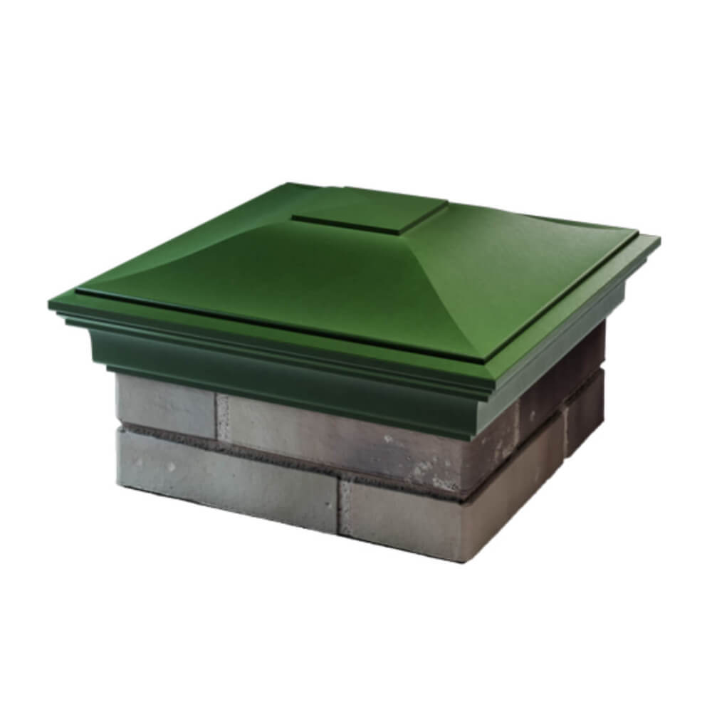 Колпак Zking Монблан Зеленый на столб 1.5х1.5 еврокирпича 0.7НФ (355х355мм) в Тихорецке фото