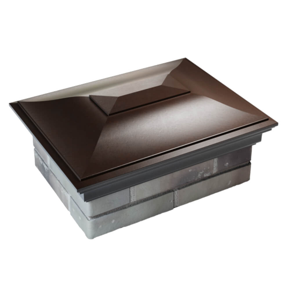 Колпак Zking Монблан Коричневый на столб 2х1.5 кирпича (515х385мм) Тихорецк фото