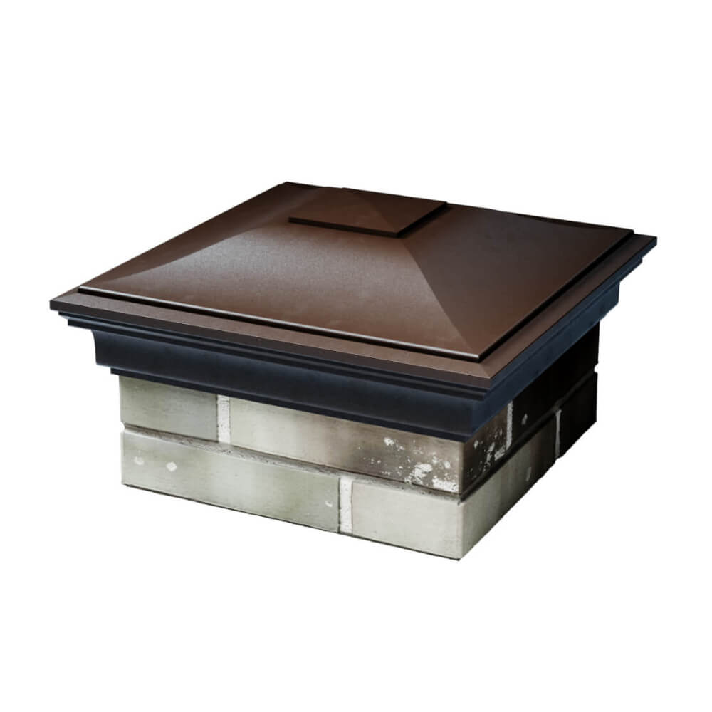 Колпак Zking Монблан Коричневый на столб 1.5х1.5 еврокирпича 0.7НФ (355х355мм) в Тихорецке фото