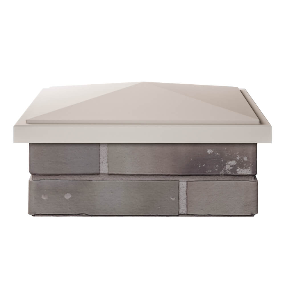 Колпак Zking БонаМоно Бежевый на столб 1.5х1.5 кирпича (385х385, 400х400мм) Тихорецк фото