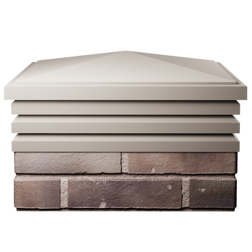 Колпак Zking Бона ХайТек Бежевый на столб 2х2 кирпича (513х513мм) Тихорецк фото