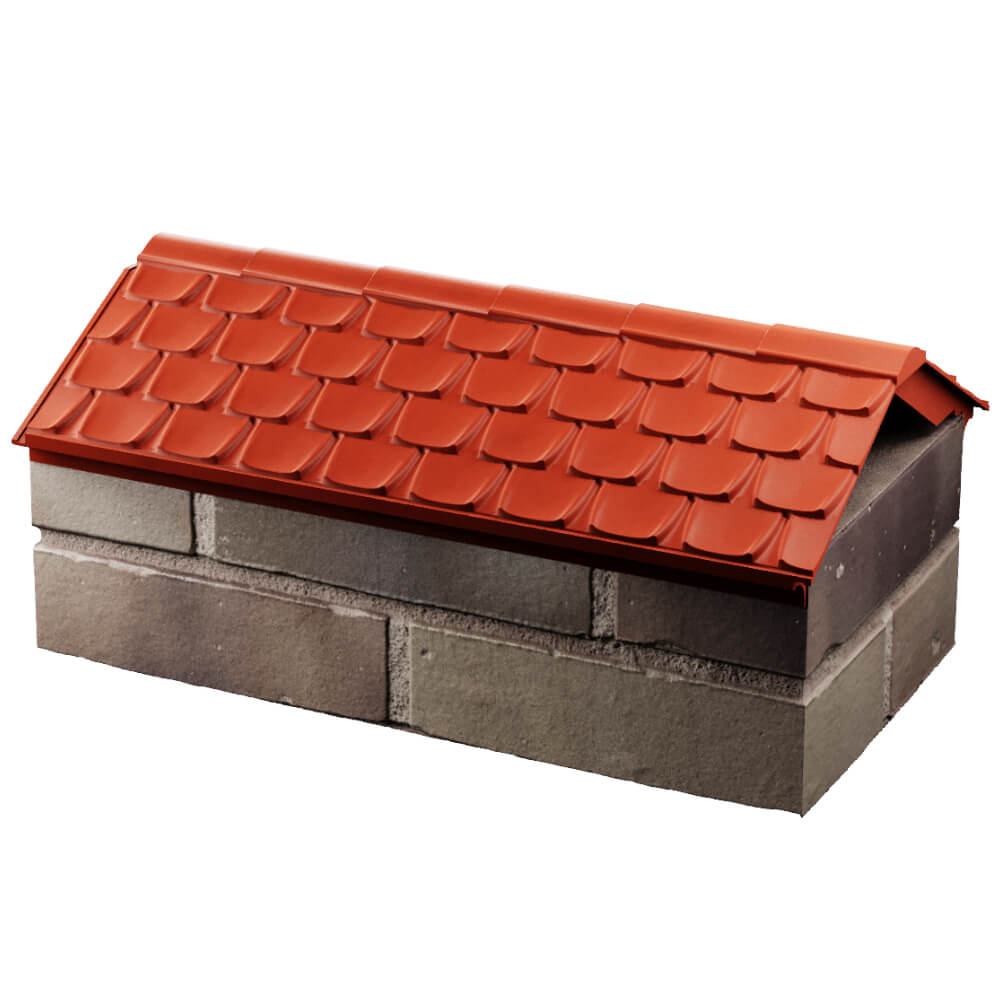 Парапет Zking Эльбрус Красный с посадкой на 1 кирпич (255мм) в Тихорецке фото