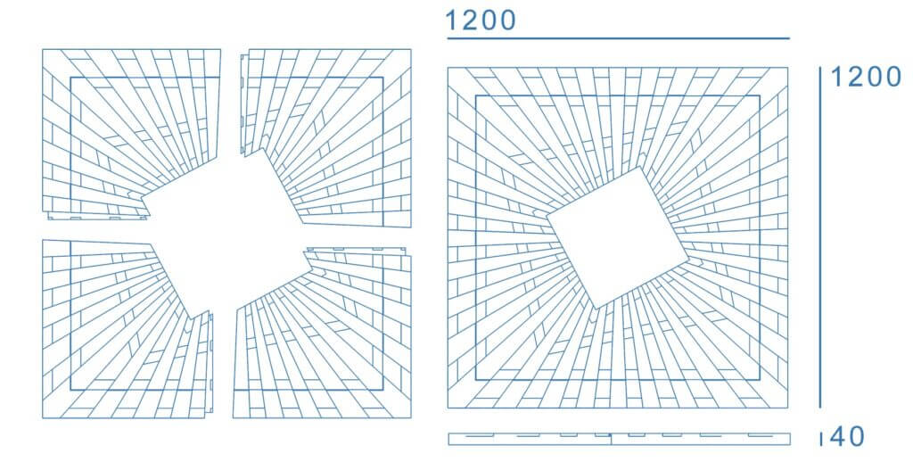 Приствольная решетка для дерева ZKING ATMOSPHERE 1.2х1.2м Бежевая в Тихорецке фото