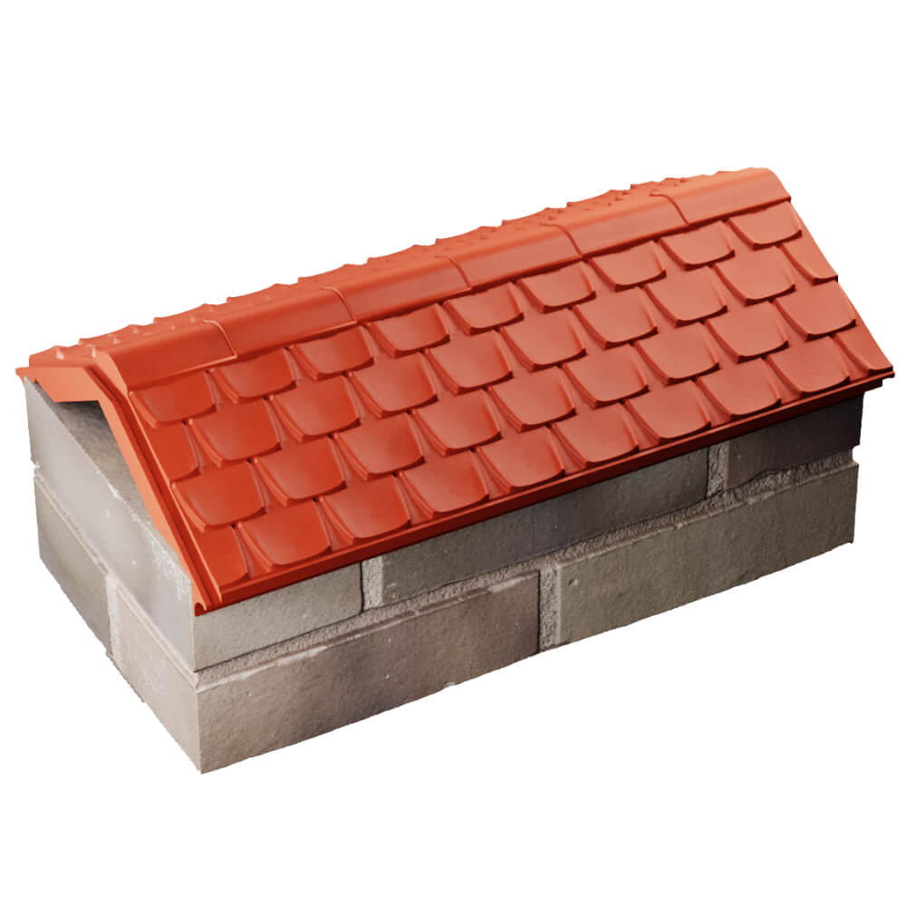 Парапет Zking Эльбрус Красный с посадкой на 1 кирпич (255мм) в Тихорецке фото