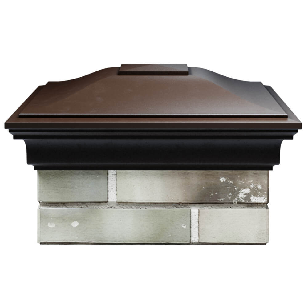 Колпак Zking Монблан Коричневый на столб 1.5х1.5 кирпича (385х385мм) Тихорецк фото