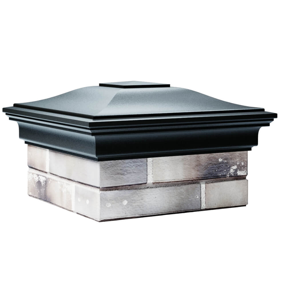 Колпак Zking Монблан Черный на столб 1.5х1.5 кирпича (385х385мм) в Тихорецке фото