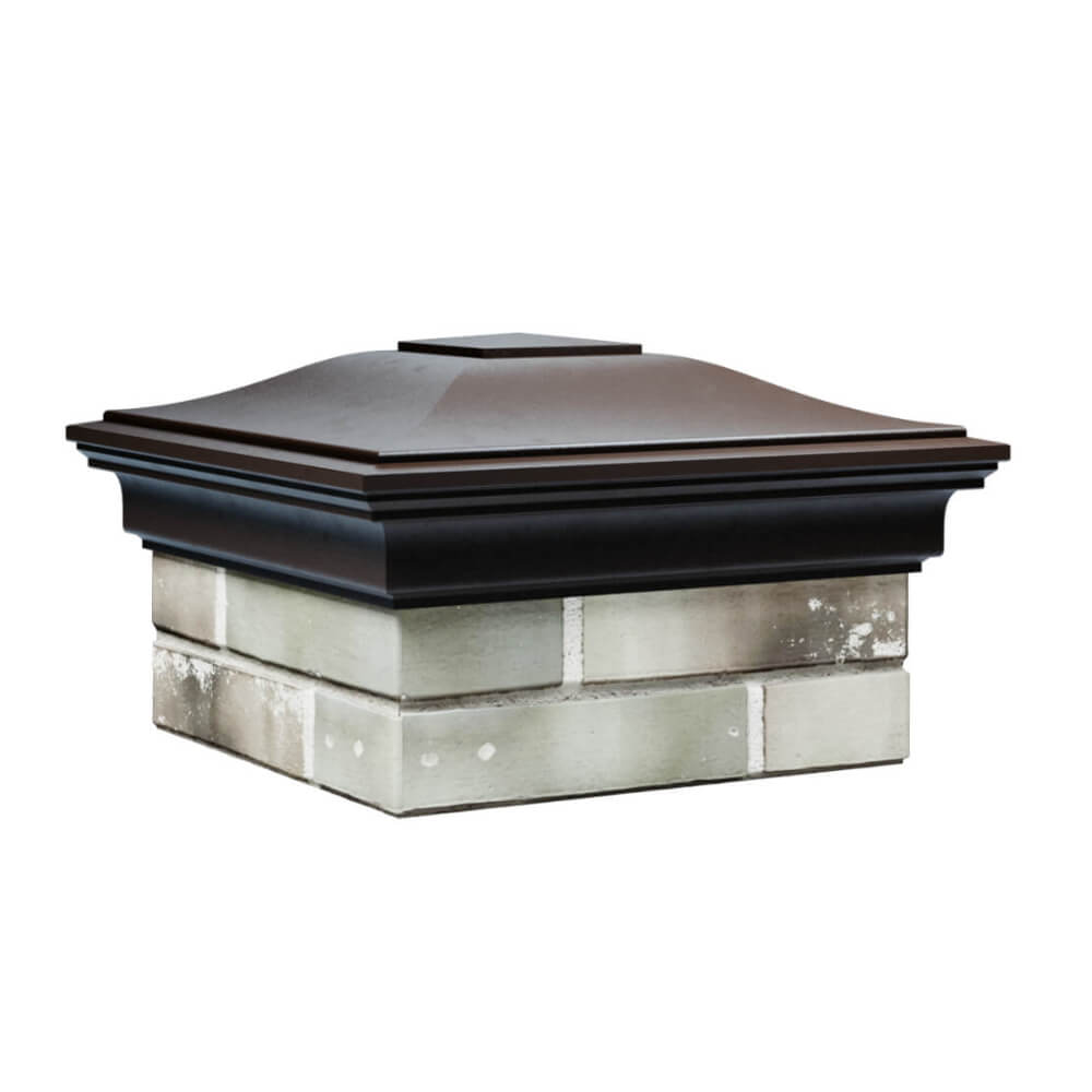 Колпак Zking Монблан Коричневый на столб 1.5х1.5 еврокирпича 0.7НФ (355х355мм) в Тихорецке фото