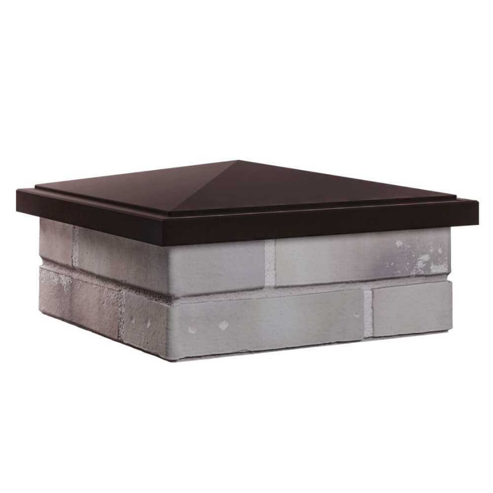 Колпак Zking БонаМоно Коричневый на столб 1.5х1.5 кирпича (385х385, 400х400мм) в Тихорецке фото