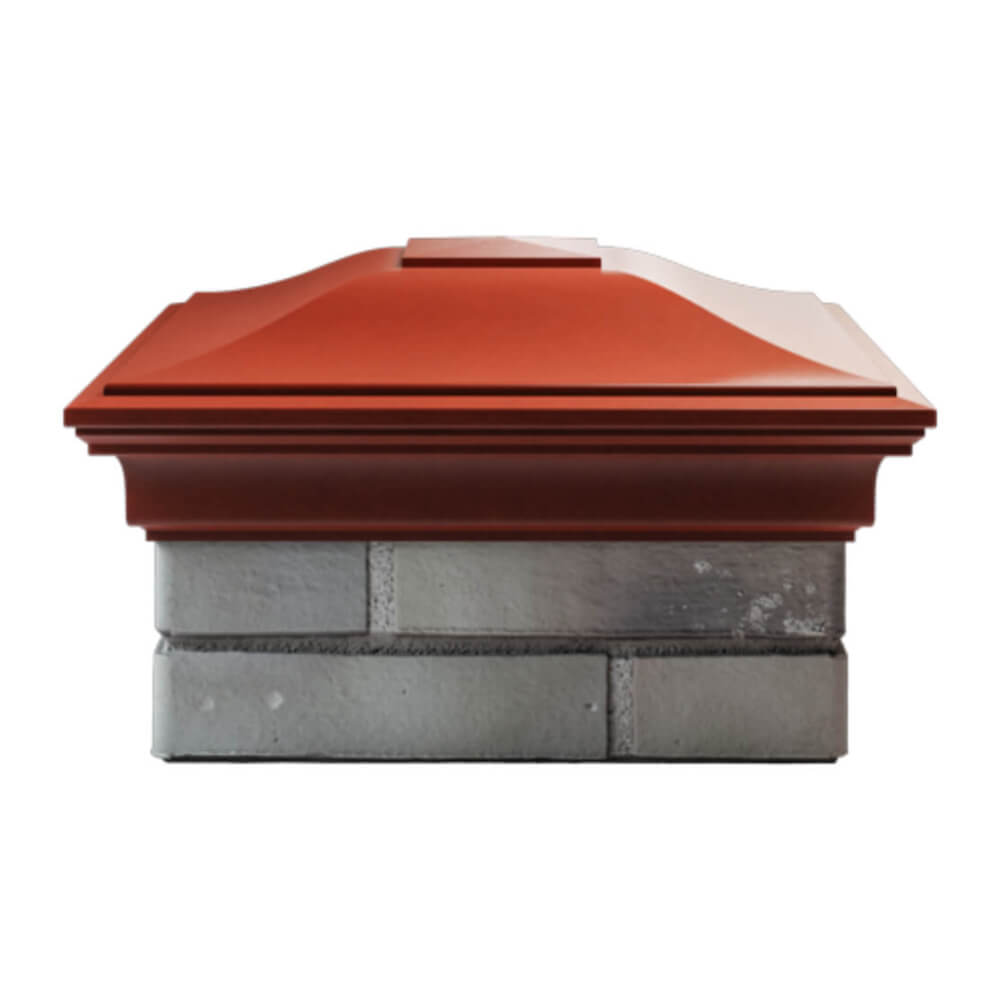 Колпак Zking Монблан Красный на столб 1.5х1.5 еврокирпича 0.7НФ (355х355мм) Тихорецк фото