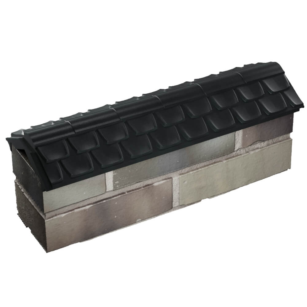 Парапет Zking Эльбрус Черный с посадкой на 0.5 кирпича (130мм) в Тихорецке фото