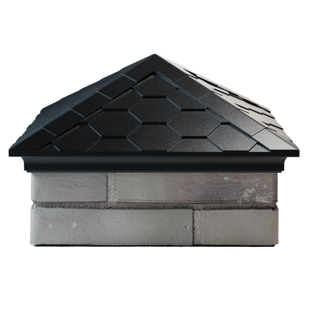 Колпак Zking Эверест Черный на столб 1.5х1.5 кирпича (390х390мм) Тихорецк фото