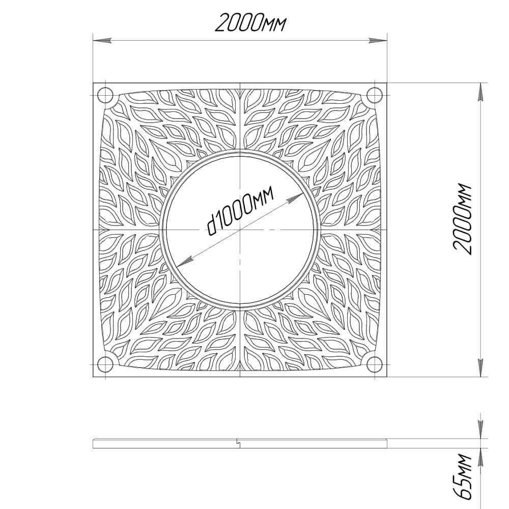 Приствольная решетка для дерева ZKING CRUST 2х2м Черная в Тихорецке фото