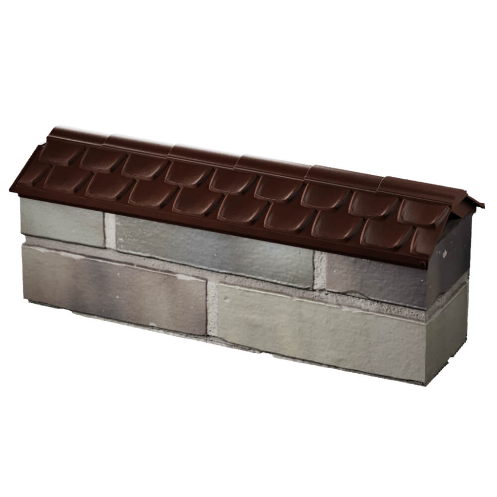 Парапет Zking Эльбрус Коричневый с посадкой на 0.5 кирпича (130мм) в Тихорецке фото