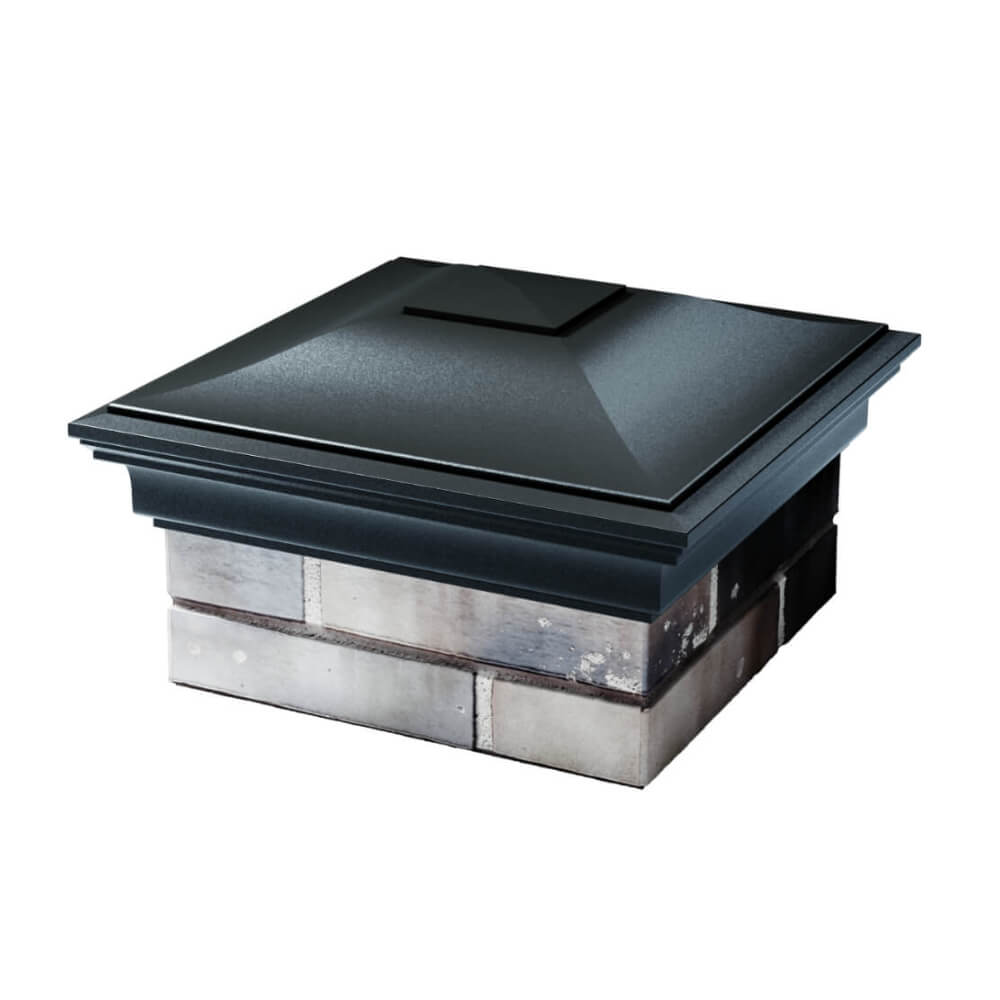 Колпак Zking Монблан Черный на столб 1.5х1.5 еврокирпича 0.7НФ (355х355мм) в Тихорецке фото