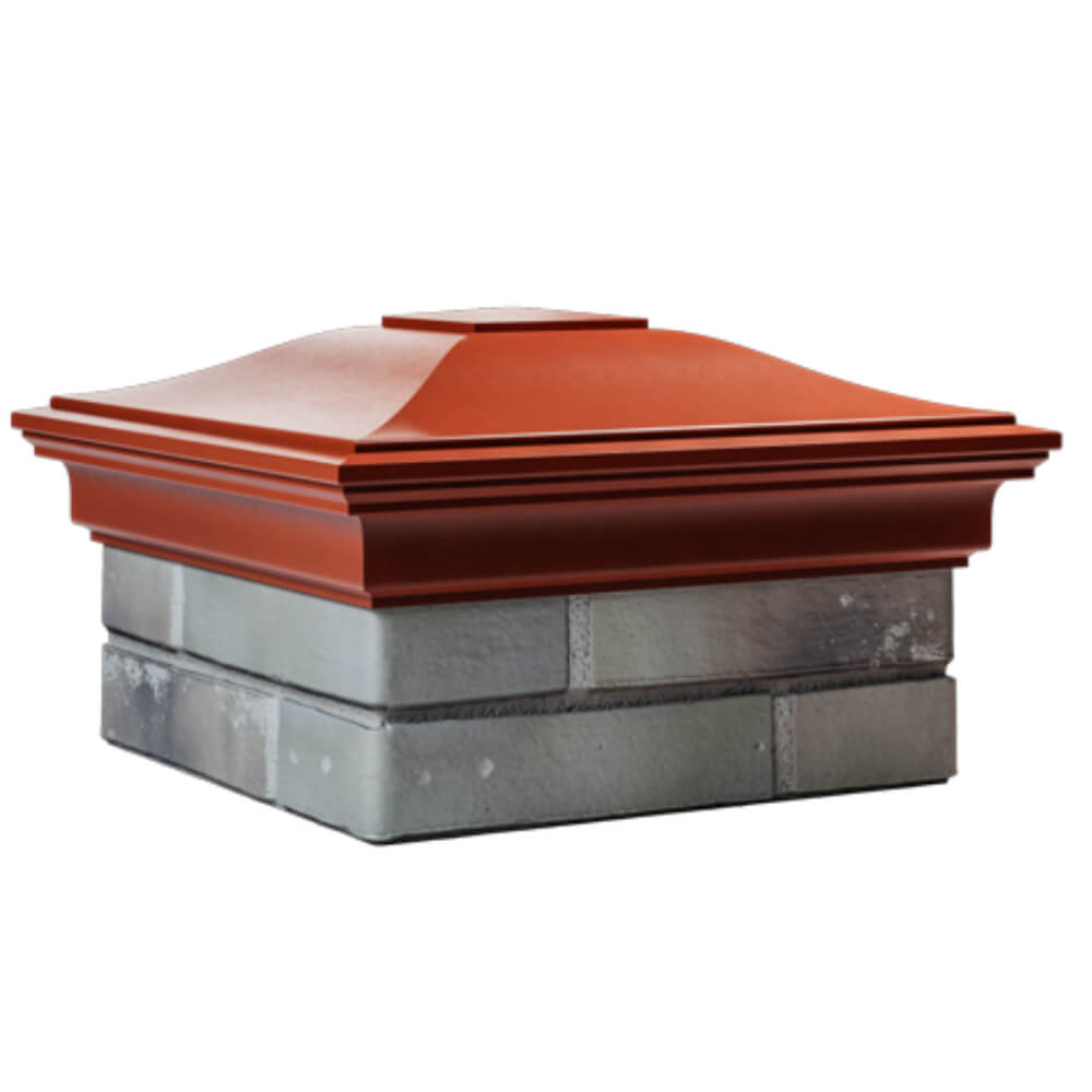 Колпак Zking Монблан Красный на столб 1.5х1.5 кирпича (385х385мм) в Тихорецке фото